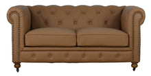 Load image into Gallery viewer, TNC Chesterfield 3 Seater Sofa, Light Brown
