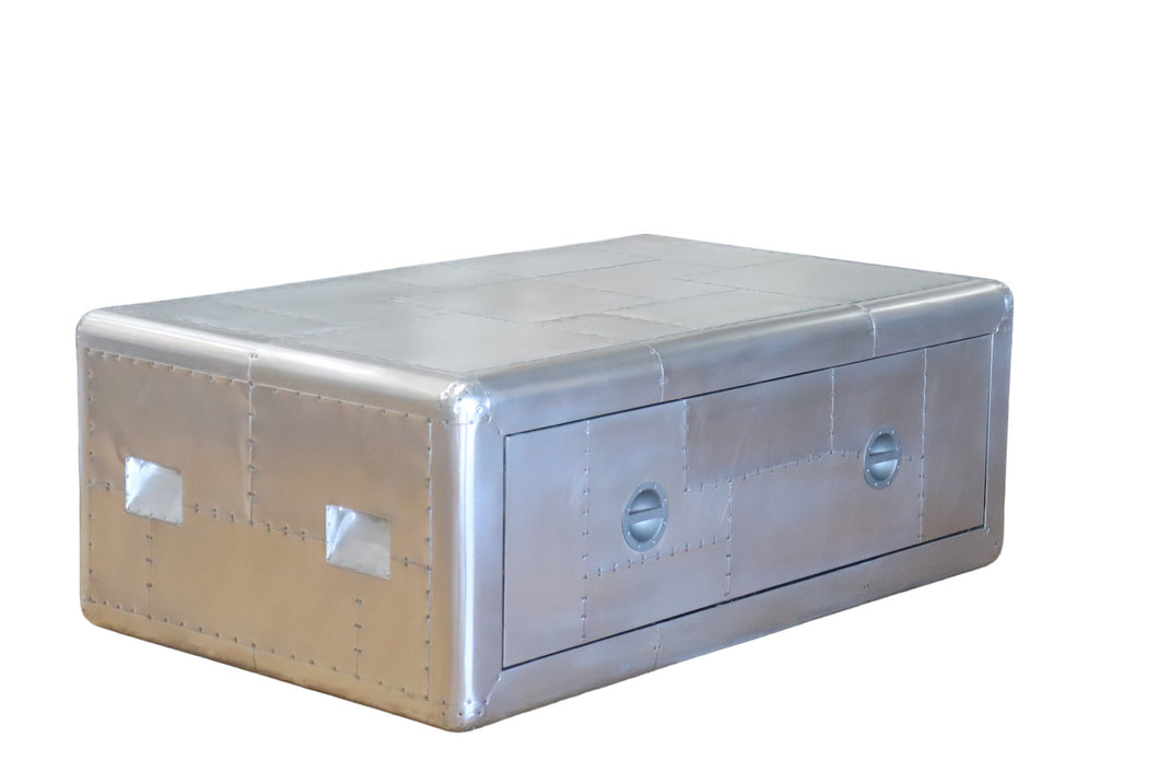 TNC Trunk Coffee Table, Aluminum, T1005