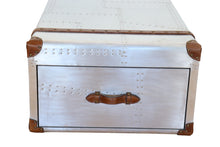 Load image into Gallery viewer, TNC Trunk Coffee Table, Aluminum &amp; Leather
