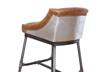 Load image into Gallery viewer, TNC Bar Stool, Aluminum &amp; Top Grain Leather
