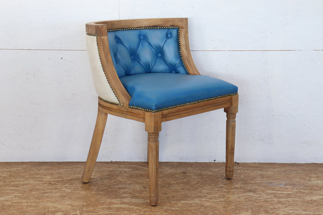 TNC Accent Chair 2105, Leather and Solid Wood