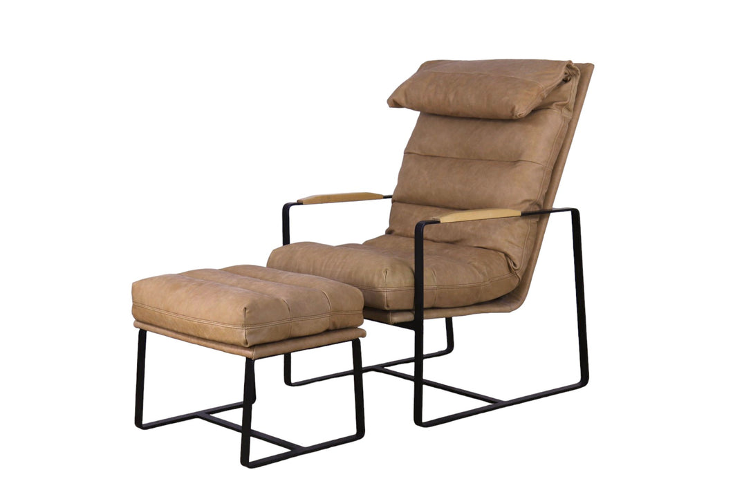 TNC Lounge Chair & Ottoman, Top Grain Leather