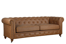 Load image into Gallery viewer, TNC Chesterfield 3 Seater Sofa, Light Brown
