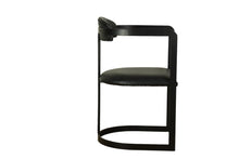 Load image into Gallery viewer, TNC Dining Chair, Black Leather and Steel Frame
