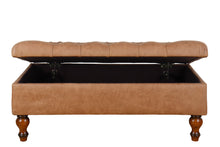 Load image into Gallery viewer, TNC Ottoman with Storage, 5050T Light Brown
