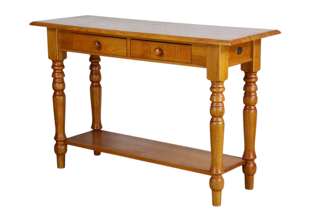 Town & Country Hall Table, Solid Oak, 2 Drawers