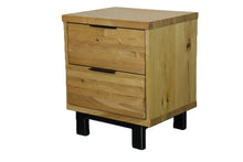 Load image into Gallery viewer, Solid Oak Bedside Cabinet, 2 Drawers
