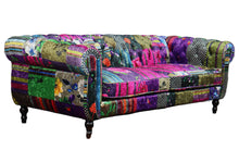 Load image into Gallery viewer, Funky Chesterfield 3-Seater Patchwork Sofa, 1329S-88C
