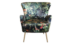Load image into Gallery viewer, TNC Green Jungle Patchwork Accent Chair, 2393-2 103C
