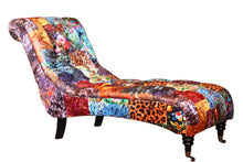 Load image into Gallery viewer, TNC Leopard Patchwork Chaise Chair, 828-55D
