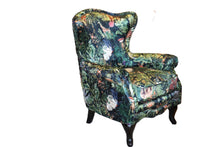 Load image into Gallery viewer, TNC Green Jungle Patchwork Wing Chair, 2222-103C
