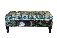 Load image into Gallery viewer, TNC Green Jungle Patchwork Storage Ottoman, 103C
