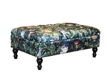 Load image into Gallery viewer, TNC Green Jungle Patchwork Storage Ottoman, 103C
