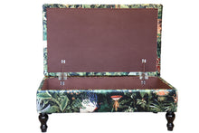 Load image into Gallery viewer, TNC Green Jungle Patchwork Storage Ottoman, 103C
