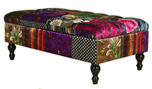 Load image into Gallery viewer, TNC Patchwork Storage Ottoman, 5050T-88C
