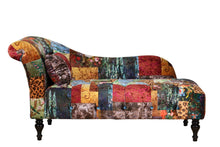 Load image into Gallery viewer, TNC Green Jungle Patchwork Chaise Chair, 830-103C
