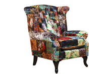 Load image into Gallery viewer, TNC Large Patchwork Wing Chair, 2199-55D
