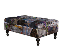 Load image into Gallery viewer, TNC Patchwork Ottoman with Storage, 5050T-76B
