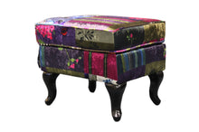 Load image into Gallery viewer, TNC Green Jungle Patchwork Ottoman, 103C
