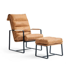 Load image into Gallery viewer, TNC Rasche Lounge Chair &amp; Ottoman, Top Grain Leather, C773+C773-O
