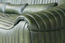 Load image into Gallery viewer, TNC Dark GreenTop Grain 3-Seater Leather Sofa
