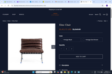 Load image into Gallery viewer, TNC Elms Chair, Top Grain Leather, AS069
