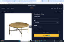 Load image into Gallery viewer, TNC Crosshatch Copper Coffee Table, AT166L
