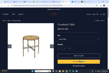 Load image into Gallery viewer, TNC Crosshatch Copper Side Table, AT166M
