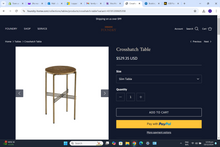 Load image into Gallery viewer, TNC Crosshatch Copper Side Table, AT166S
