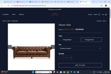 Load image into Gallery viewer, TNC Top Grain Leather Chesterfield 3-Seater Sofa, A102S Vintage Brown
