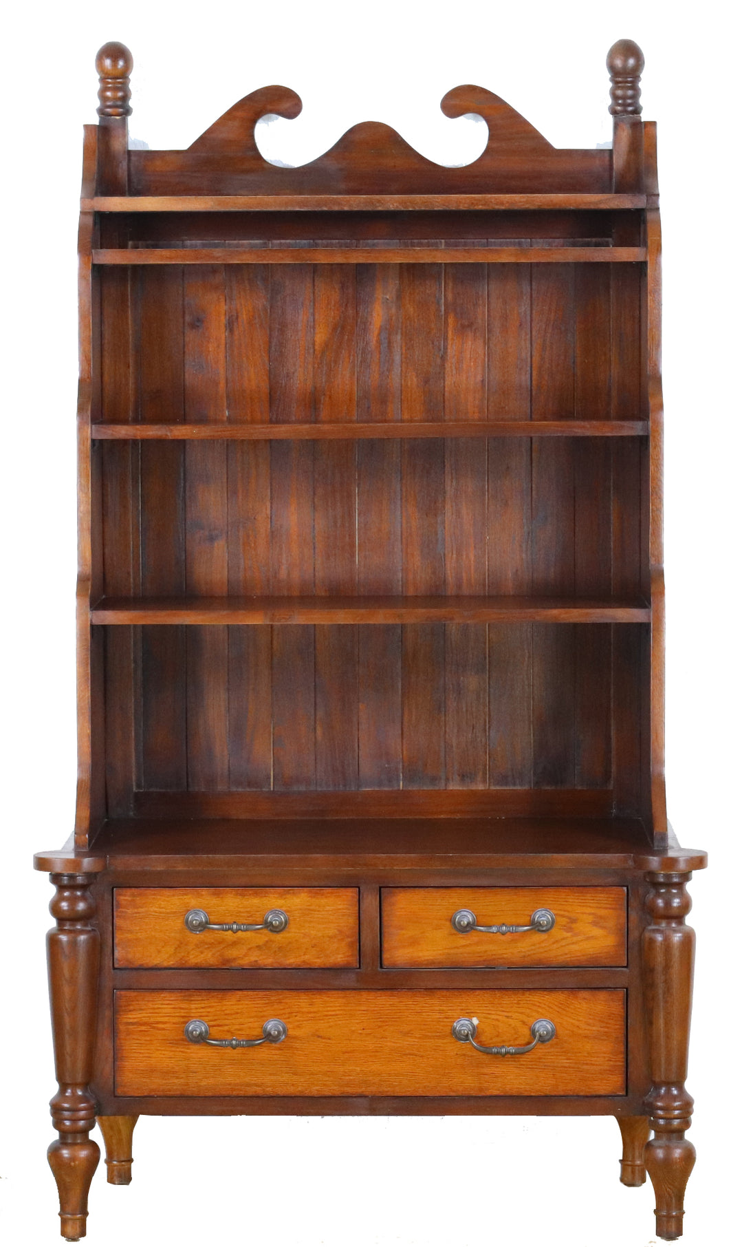TNC Antique Reproduction Bookcase, Solid Oak