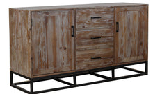 Load image into Gallery viewer, TNC Metal Base Recycled Fir 1.4 m Sideboard
