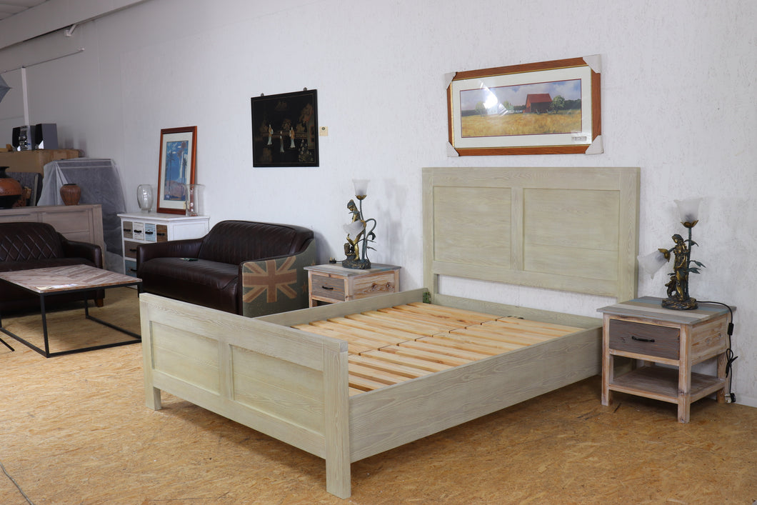 TNC Solid Ash Wood Queen Bed Frame