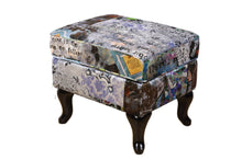 Load image into Gallery viewer, TNC Patchwork Ottoman 2199-O 76B
