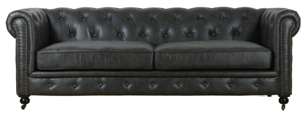 TNC Chesterfield 3 Seater Sofa, Charcoal