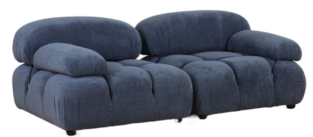 TNC Corduroy 2 Seater Sofa, 1363 Blue