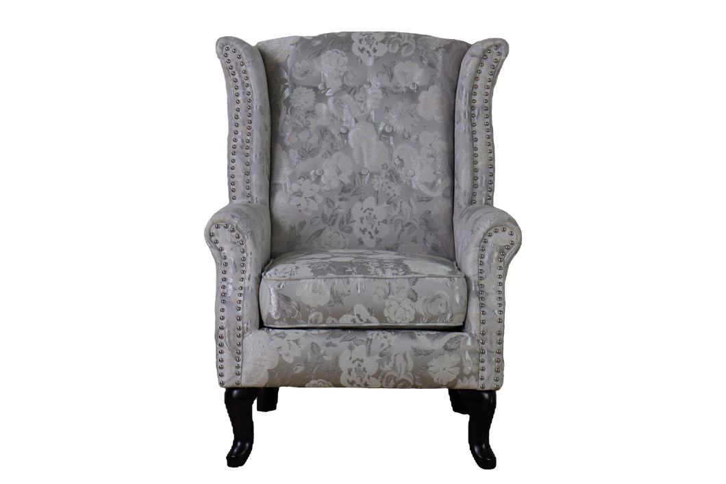 TNC Wing Chair, Silver Grey