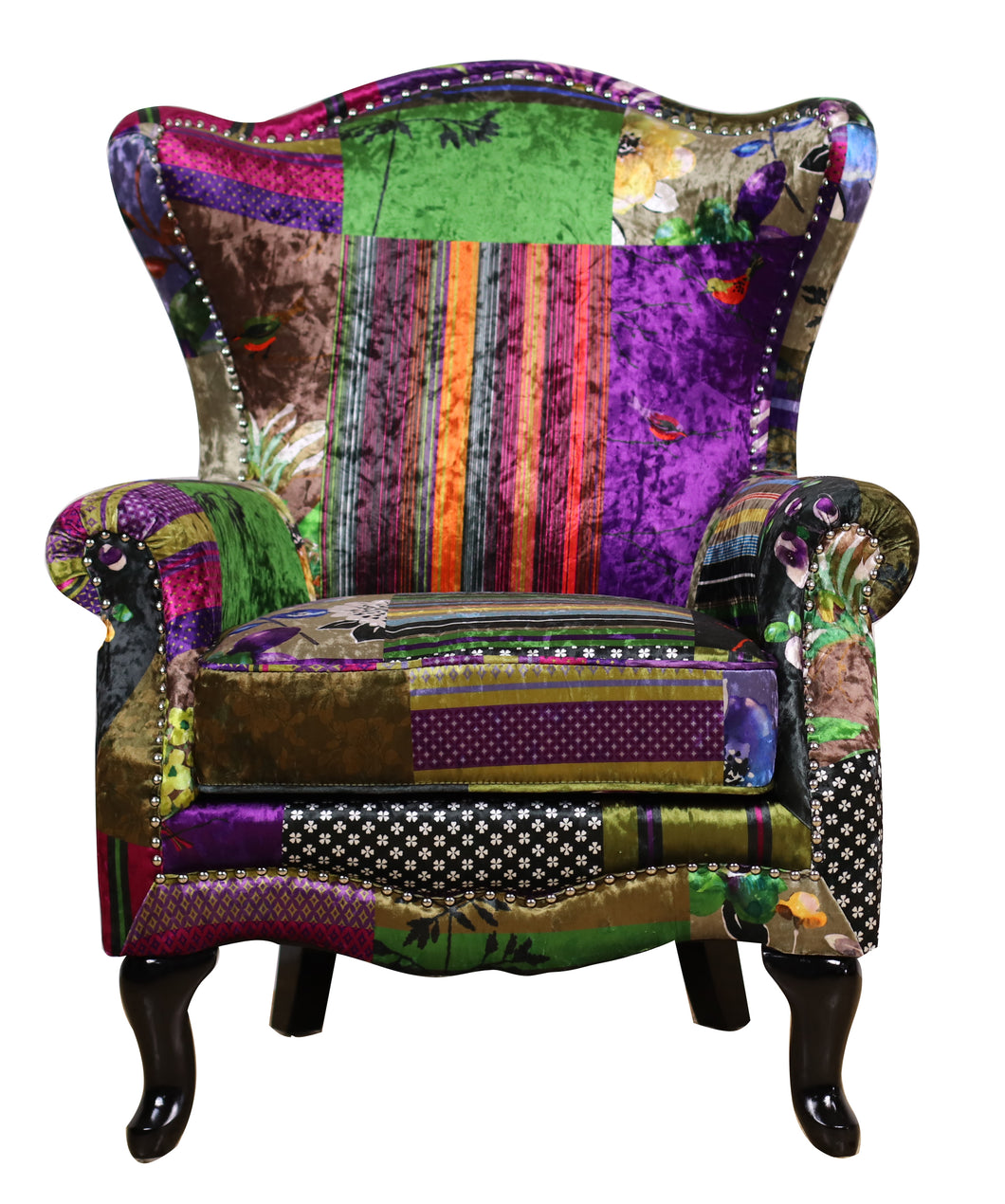 TNC Patchwork Wing Chair, 2222-88C