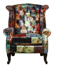 Load image into Gallery viewer, TNC Large Patchwork Wing Chair, 2199-55D
