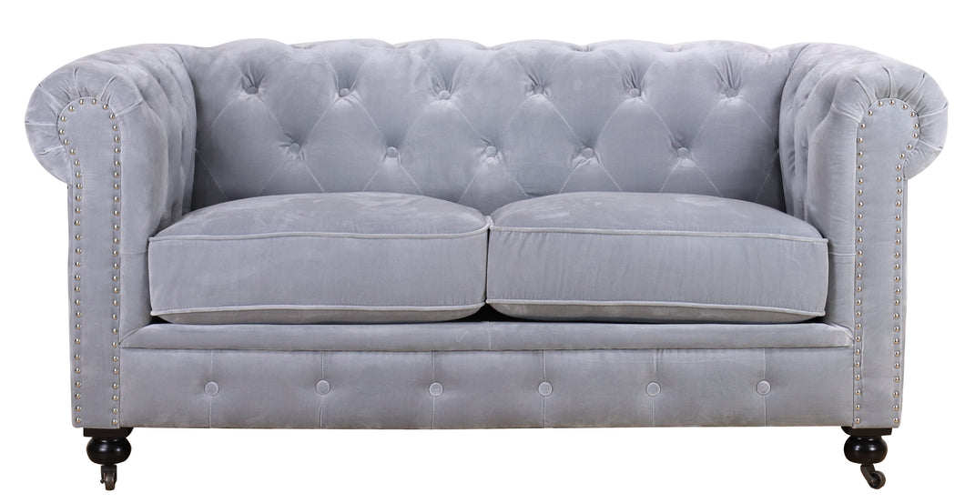 TNC Chesterfield 2 Seater Sofa, 1060L, Grey