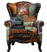 Load image into Gallery viewer, TNC Patchwork Wing Chair 2222-35C
